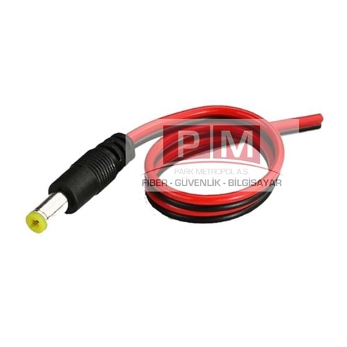 DC-Erkek Power Jack Kırmızı/Siyah Renk