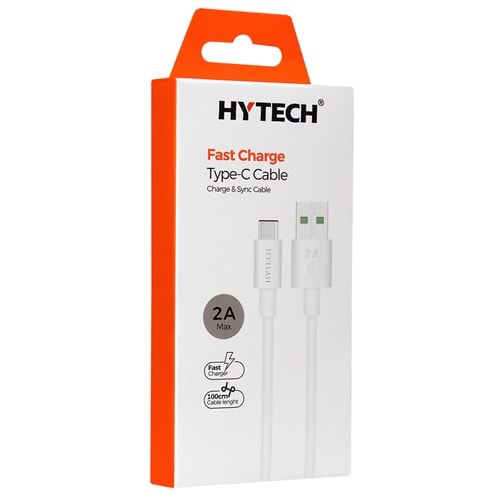 HY-X105 Hytech 3A Type-C 1M Beyaz Şarj Kablosu