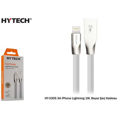 HY-X305 Hytech 1M 3A Iphone Lightning Data + Şarj Kablosu