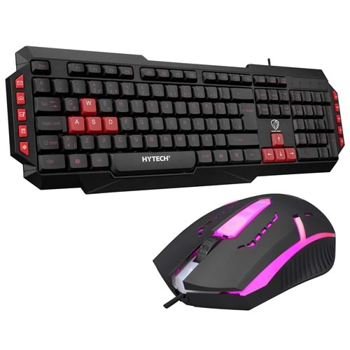 HYK-46 Hytech Gamy Combo Siyah Usb Gaming Oyuncu Klavye+Mouse Set