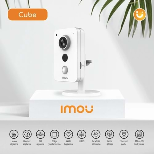 Imou IPC-K42P Cube 4Mp 2.8mm 10m Gece Görüş Küp Kamera