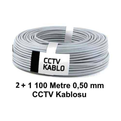 KY-2+1 0.50mm-100Mt 0,50mm Cca Cctv Kamera Kablosu