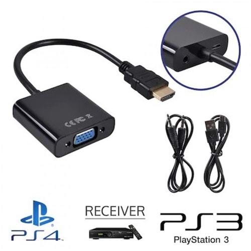 NTC-98 Nivatech Hdmı To Vga + Aux +M5P Çevirici Set