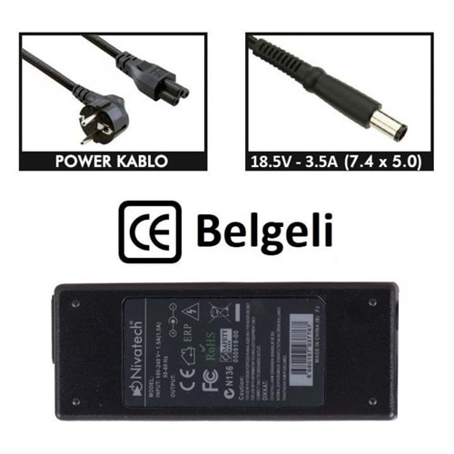 NTC-BC911 19.5V - 7.7A (7.40*5.0) Nivatech Notebook Adaptörü
