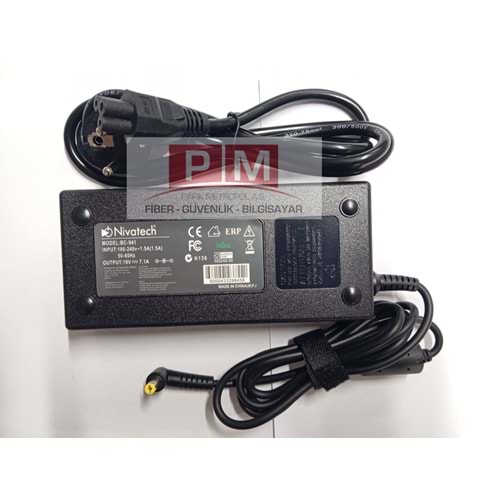 NTC-BC941 19V - 7.1A ( 5.5*1.7 ) Nivatech Notebook Adaptörü