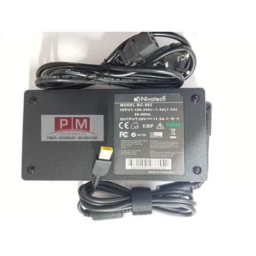 NTC-BC982 20V - 11.5A ( USB ) Nivatech Notebook Adaptörü
