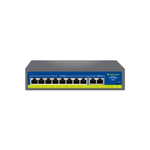 NVC-HIF0820GBL-C 8Port 10/100Mb PoE + 2Port Uplink Gigabit Poe Switch