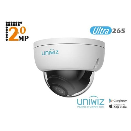 Uniwiz IPC-D122-PF28 2MP 2.8MM Darbeye Dayanıklı Sabit Lens Ip Kamera