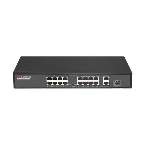 ODS-16P2U1S-300 16ports 10/100M PoE Switches+2UplinkG.bit 300W