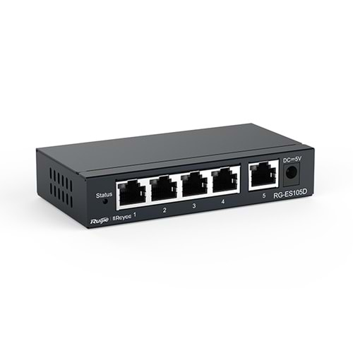 Reyee RG-ES105D 5 Portlu, 10/100 Fast Ethernet, Tak Çalıştır Switch, M