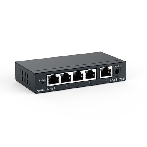 Reyee RG-ES105GD 5 Portlu, 10/100/1000 Gigabit, Tak Çalıştır Switch, M