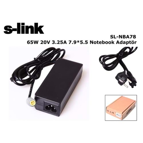 SL-NBA78 20V-3.25A (7.9*5.5 ) 65W Slink Notebook Adaptörü