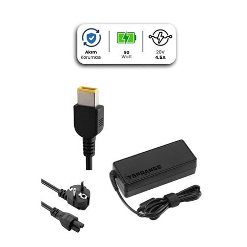 SR-L1 20V - 4.5A ( USB ) Sprange 90W LENOVO İçin Adaptör - AKT00895