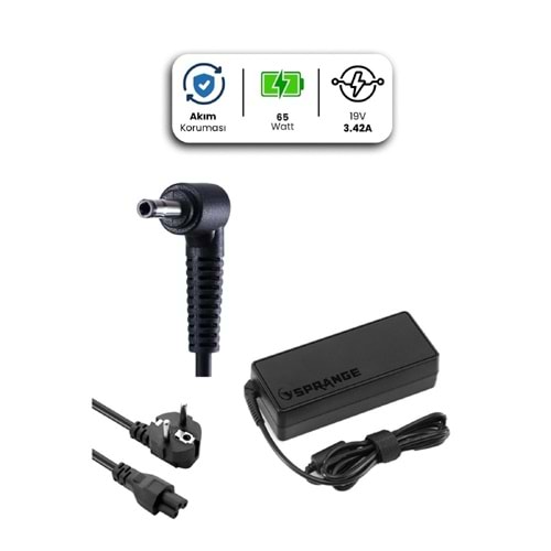 SR-L17 19V - 3.42A ( 3.0*1.1 ) Sprange 65W ACER İçin Adaptör- AKT00902