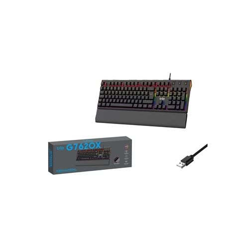 TR-TRG7620X Trio Oyuncu Klavyesi Mekanik Blue Switch RGB