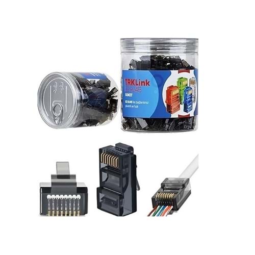 TRK-EZ-RJ45-S TRK Cat6 EZ-RJ45 Yeni Nesil Siyah Konnektör