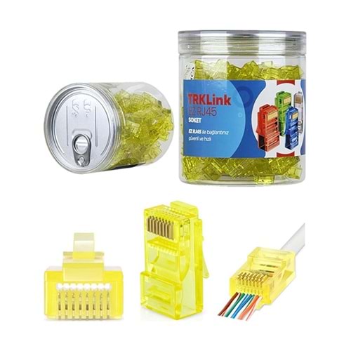TRK-EZ-RJ45-SR TRK Cat6 EZ-RJ45 Yeni Nesil Sarı Konnektör