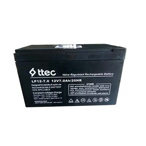 TT-12V-7AH BASE Ttec Bakımsız Kuru Tip Akü