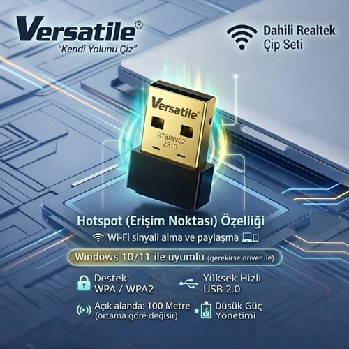 RT-88W02 Versatile Usb 150Mbps Mini Kablosuz Adaptör