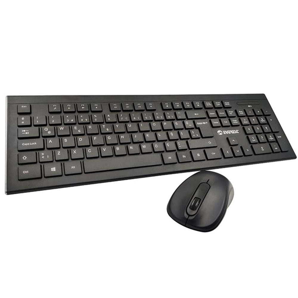 KM-9675 Everest Kablosuz Standart Klavye+Mouse Set