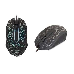 KMX-88 Everest Usb Gökkuşağı Zemin Aydınlatmalı Oyuncu Klavye+Mouse