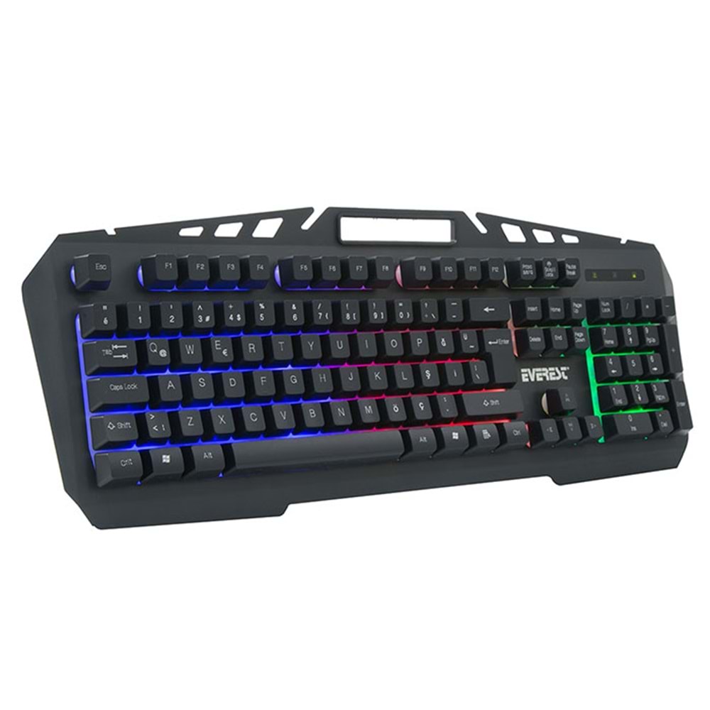 KMX-99 Everest Usb Gökkuşağı Zemin Aydınlatmalı Oyuncu Klavye+Mouse