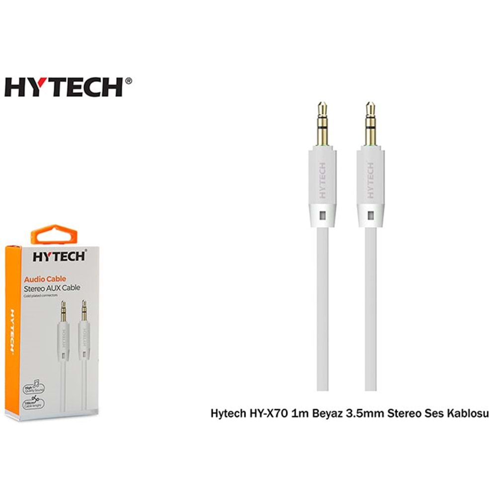 HY-X70 Hytech 1m 3 Renk 3,5mm Stereo Renkli Ses Kablosu