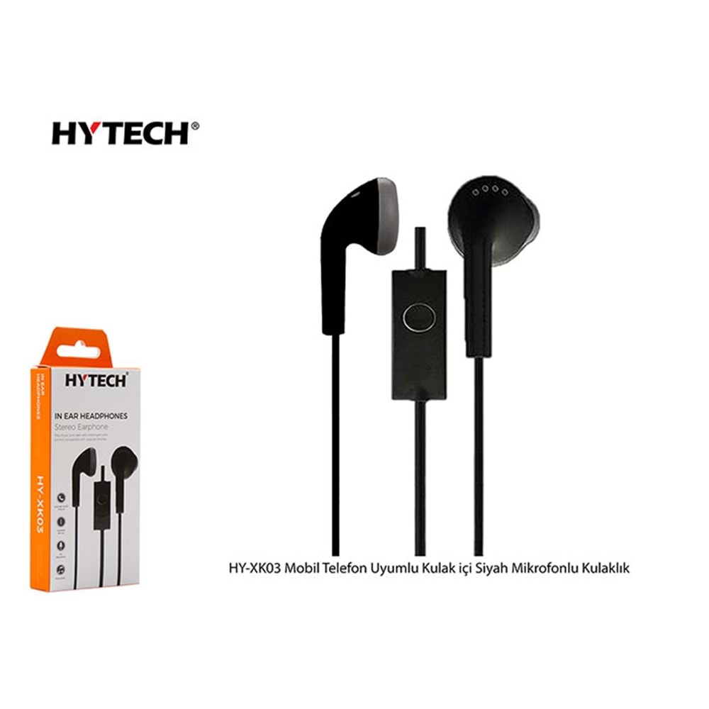 HY-XK03 Hytech Mobil Telefon Uyumlu Kulakiçi Mikrofonlu Kulaklık