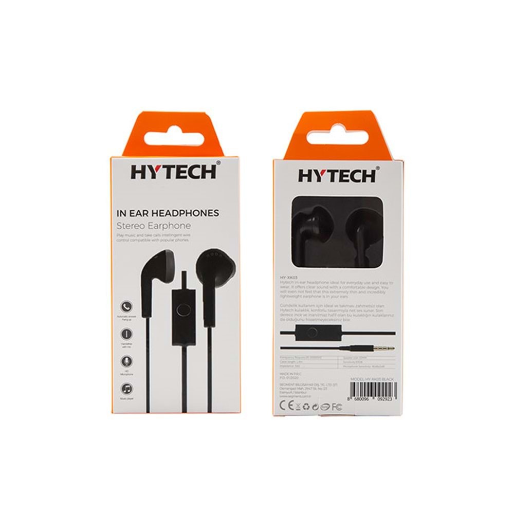 HY-XK03 Hytech Mobil Telefon Uyumlu Kulakiçi Mikrofonlu Kulaklık