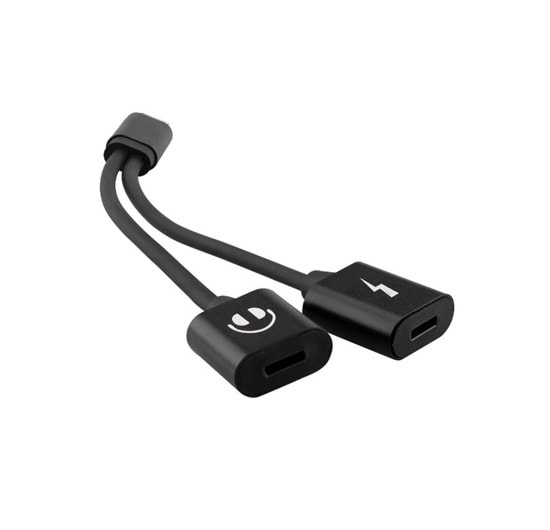 HY-XO38 Hytech Gümüş 2in1 Şarj+Kulaklık Lightning Metal Gövdeli Çeviri