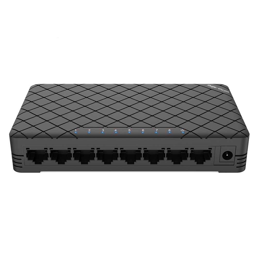 Reyee RG-ES08 8 Portlu, 10/100 Fast Ethernet, Tak Çalıştır Switch, Pla