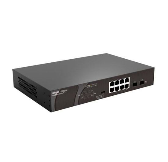 Reyee RG-ES110GDS-P 8Port, 10/100/1000 G.bit.Eth, 2Sfp Tak Çal. Switch