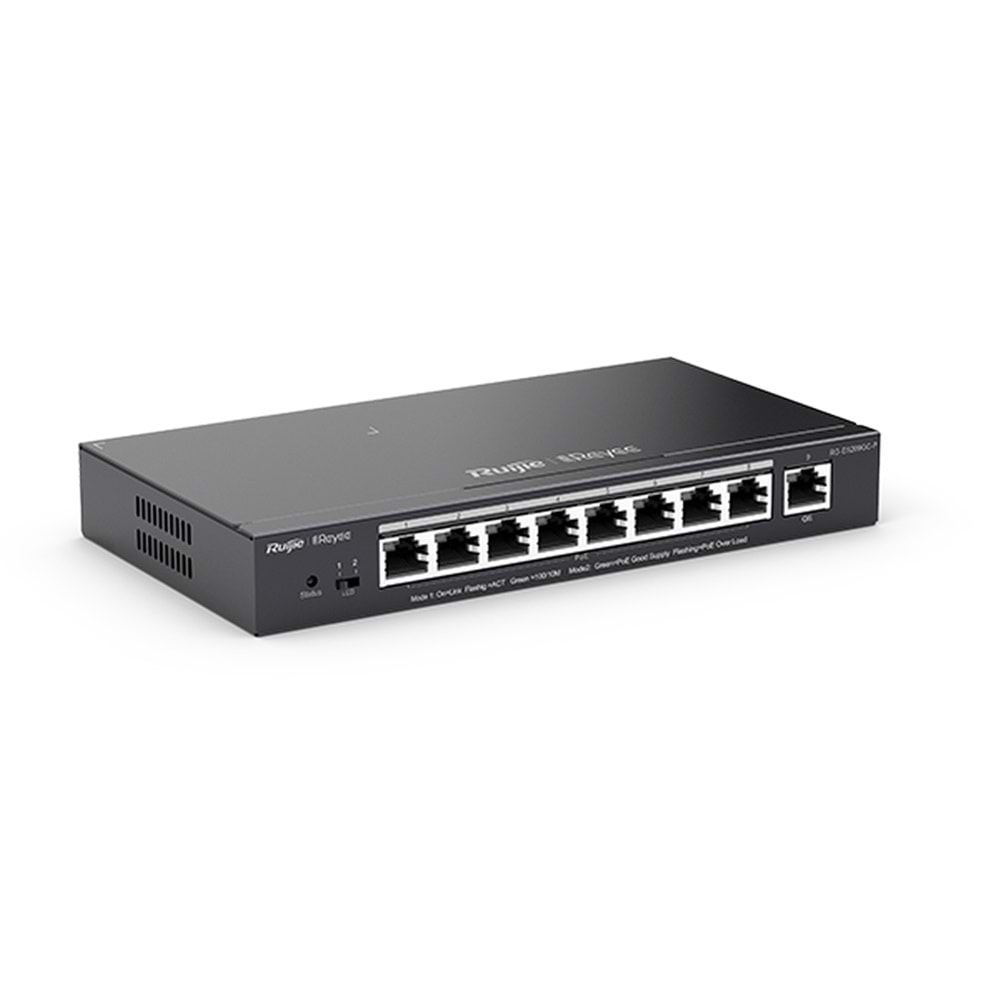 Reyee RG-ES209GC-P 9 Portlu, 10/100/1000 Gigabit, Yönetilebilir Switch