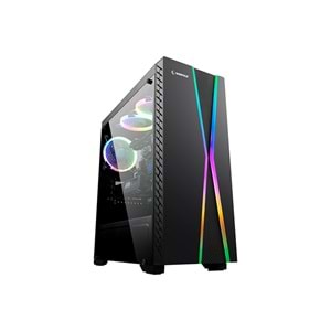 RM-X-MAN Rampage Tempered Camlı Gaming Kasa