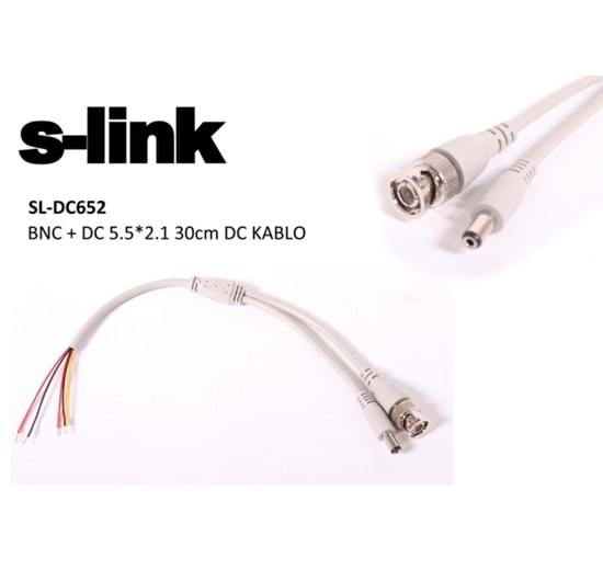 SL-DC562 Slink Bnc+Power Jack Set (Dc5.5*2.1 0,3 Cm) Kablo