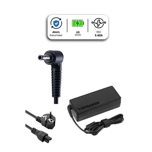 SR-L28 19V - 3.42A ( 4.0*1.35 ) Sprange 65W CASPER Adaptör - AKT01341