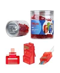 TRK-EZ-RJ45-K TRK Cat6 EZ-RJ45 Yeni Nesil Kırmızı Konnektör