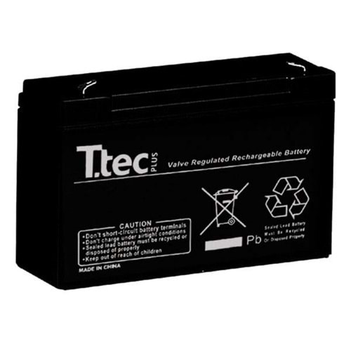 TT-12V-2.3AH Ttec Yatık Bakımsız Kuru Tip Akü