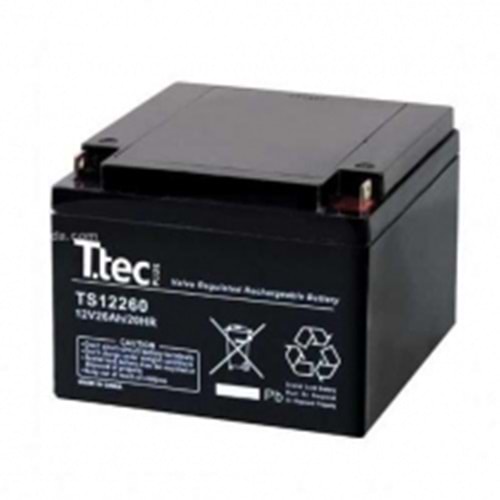 TT-12V-26AH Ttec Bakımsız Kuru Tip Akü