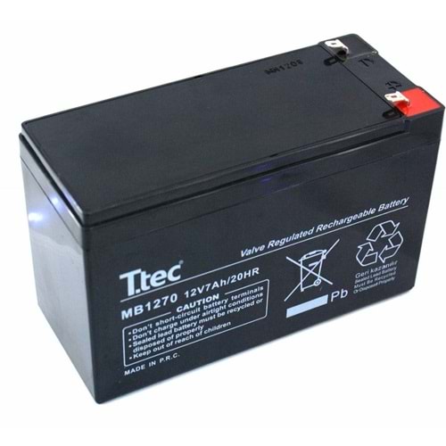 TT-12V-7AH Ttec Bakımsız Kuru Tip Akü