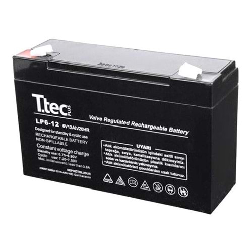 TT-6V-12AH Ttec Bakımsız Kuru Tip Akü