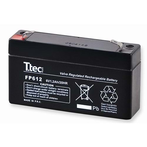 TT-6V-1.3AH Ttec Bakımsız Kuru Tip Akü